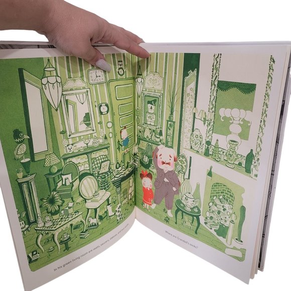 Lost house seek and find colorfull oversize grandpa grandchild hard back book - Picture 5 of 8